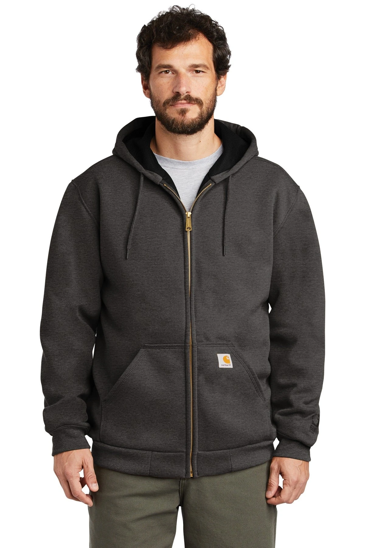 Carhartt Men's Rain Defender Rutland Thermal-Lined Hooded Zip-Front Sweatshirt CT100632 14 Carhartt Men's Rain Defender Rutland Thermal-Lined Hooded Zip-Front Sweatshirt CT100632 - Image 14