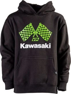 Factory Effex Kawasaki Finishline Youth Pullover Sweatshirt Black