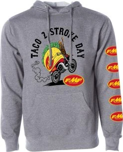 FMF Taco 2-Stroke Day Pullover Sweatshirt Gunmetal Heather