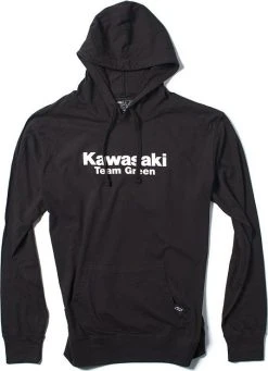 Factory FX Kawasaki Team Green Pullover Lightweight Sweatshirt Black