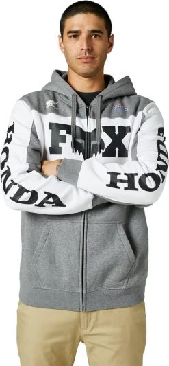 Fox Racing Honda 2022 Zip Sweatshirt Heather Graphite -Carhartt Online 5175036 3