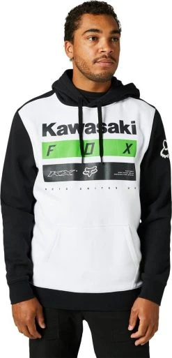 Fox Racing Kawi Stripes Pullover Sweatshirt Black/White