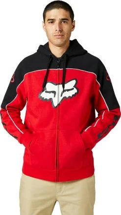 Fox Racing Dvide Zip Sweatshirt Flame Red