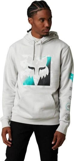 Fox Racing Detonate Pullover Sweatshirt Light Gray