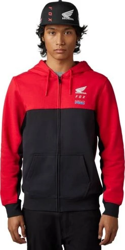Fox Racing X Honda 2023 Zip Up Sweatshirt Flame Red -Carhartt Online 5175093 5
