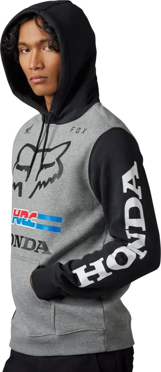 Fox Racing X Honda 2023 Pullover Sweatshirt Heather Graphite 2 Fox Racing X Honda 2023 Pullover Sweatshirt Heather Graphite - Image 2