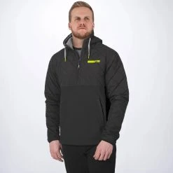 FXR Tracker Quilted Pullover Sweatshirt Black/Hi Vis