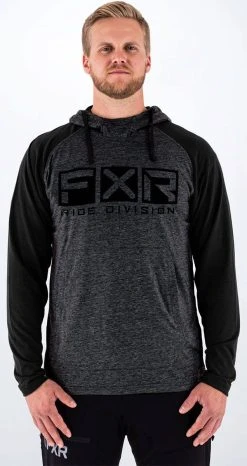 FXR Trainer Lite Tech Pullover Hoodie Sweatshirt Heather Charcoal/Black