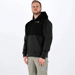 FXR Task Zip-Up Sweatshirt Char Heather/Black