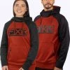 FXR Race Podium Tech Pullover Hoodie Sweatshirt Black/Rust