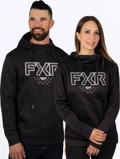 FXR Race Helium Tech Pullover Hoodie Sweatshirt Black/White