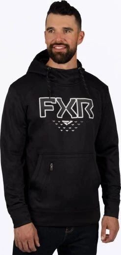 Alternative view of FXR Race Helium Tech Pullover Hoodie Sweatshirt Black/White