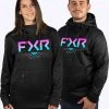 FXR Race Helium Tech Pullover Hoodie Sweatshirt Black/E-Pink/Sky