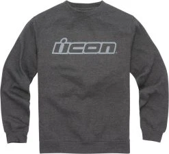Icon Slant Crewneck Sweatshirt Charcoal