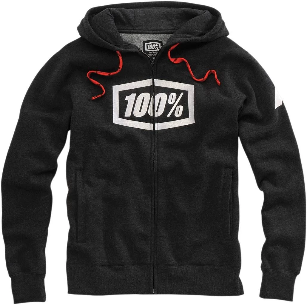 100% Syndicate Zip Hoody Sweatshirt Black/Heather 1 100% Syndicate Zip Hoody Sweatshirt Black/Heather