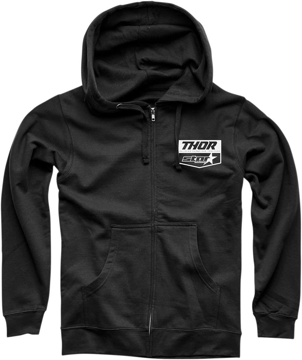 Thor Star Racing Chevron Zip-up Sweatshirt Black 1 Thor Star Racing Chevron Zip-up Sweatshirt Black