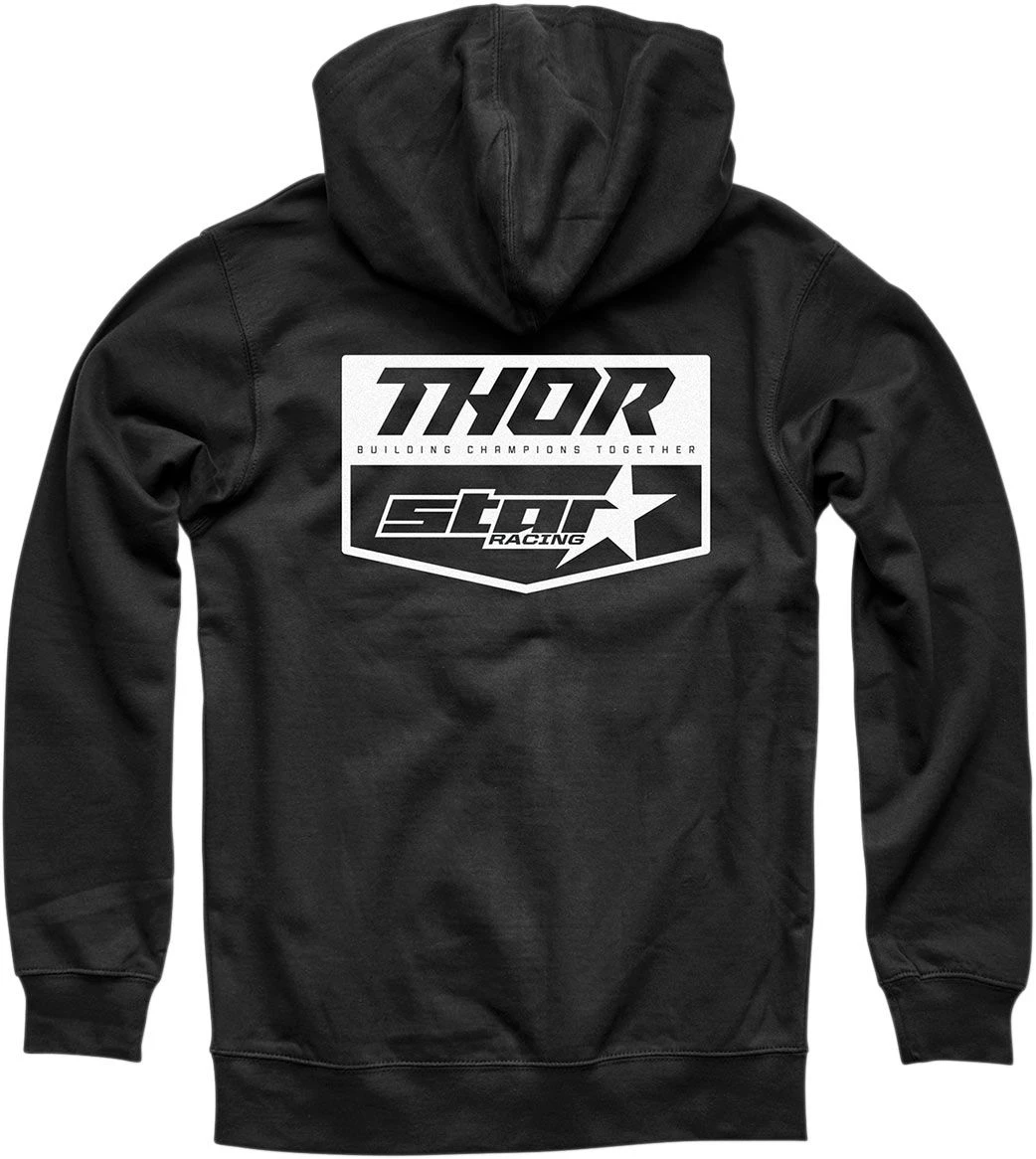 Thor Star Racing Chevron Zip-up Sweatshirt Black 2 Thor Star Racing Chevron Zip-up Sweatshirt Black - Image 2