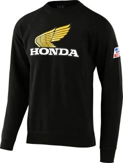 Troy Lee Designs Honda Retro Wing Crew Sweatshirt Black