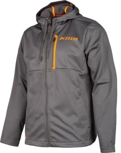 Klim Transition Zip-Up Sweatshirt Asphalt/Strike Orange