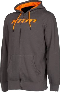 Klim Shadow Zip-Up Sweatshirt Asphalt/Strike Orange