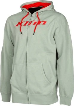 Klim Shadow Zip-Up Sweatshirt Slate Gray/Fiery Red