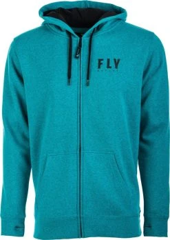 Fly Racing Logo Zip-Up Sweatshirt Blue