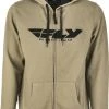 Fly Racing Corporate Zip Up Sweatshirt Tan/Black