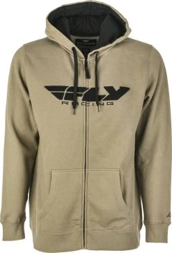 Fly Racing Corporate Zip Up Sweatshirt Tan/Black
