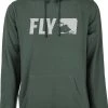 Fly Racing Primary Snow Pullover Sweatshirt Alpine Green