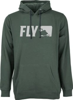 Fly Racing Primary Snow Pullover Sweatshirt Alpine Green