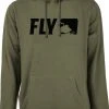 Fly Racing Primary Snow Pullover Sweatshirt Military Green