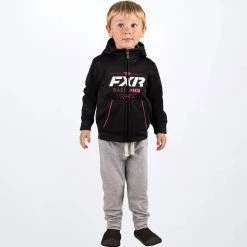 FXR Race Division Tech Toddler Zip Up Sweatshirt Black/Elec Pink
