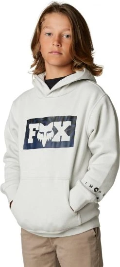 Alternative view of Fox Racing Nuklr Youth Pullover Sweatshirt Light Gray