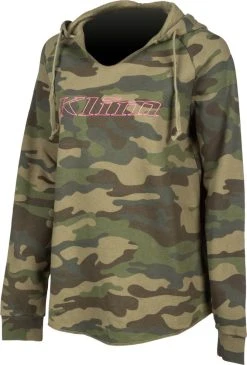 Klim Coast Womens Pullover Sweatshirt Forest Camo/Knockout Pink