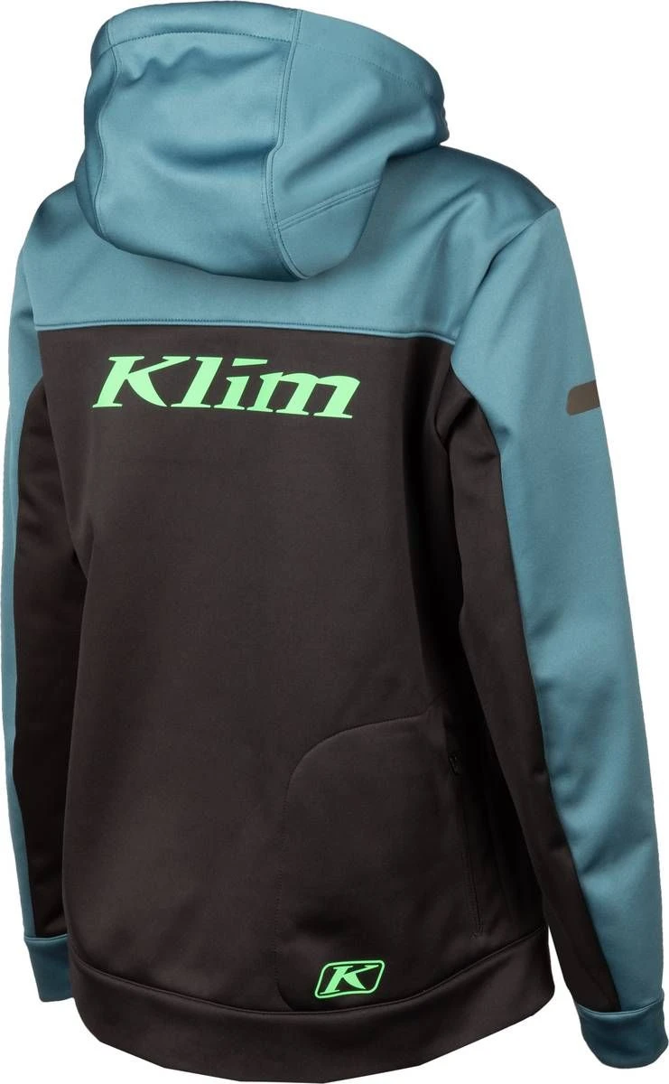 Klim Evolution Womens Pullover Sweatshirt Petrol/Wintermint 2 Klim Evolution Womens Pullover Sweatshirt Petrol/Wintermint - Image 2