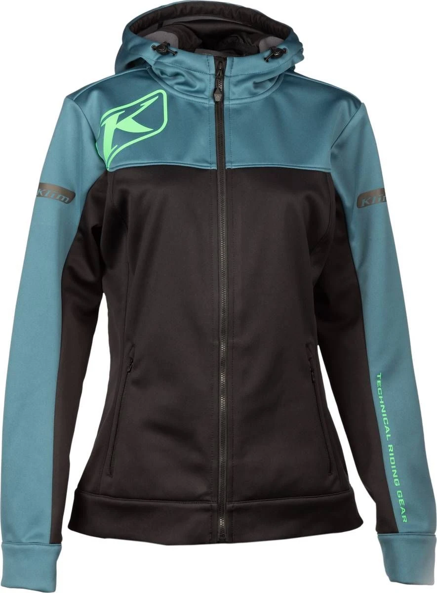 Klim Evolution Womens Pullover Sweatshirt Petrol/Wintermint 3 Klim Evolution Womens Pullover Sweatshirt Petrol/Wintermint - Image 3