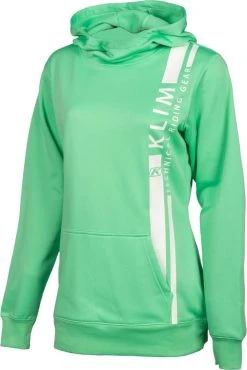 Klim Vista Womens Pullover Sweatshirt Wintermint/Metallic Pearl White