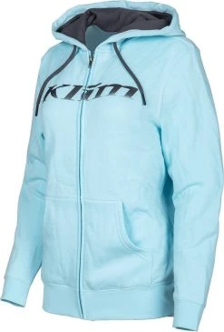 Klim Dusk Womens Zip-Up Sweatshirt Crystal Blue/Asphalt