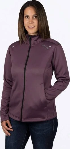 FXR Elevation Zip-Up Tech Womens Sweatshirt Muted Grape/Black