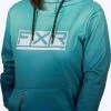 FXR Podium Tech Womens Pullover Hoodie Sweatshirt Mint/Fade