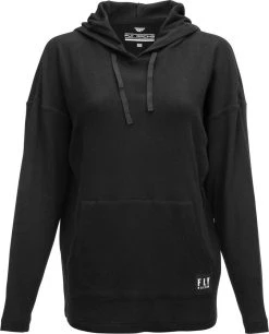Fly Racing Oversized Womens Pullover Hoodie Sweatshirt Black