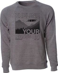 509 Raglan Womens Crew Sweatshirt Charcoal