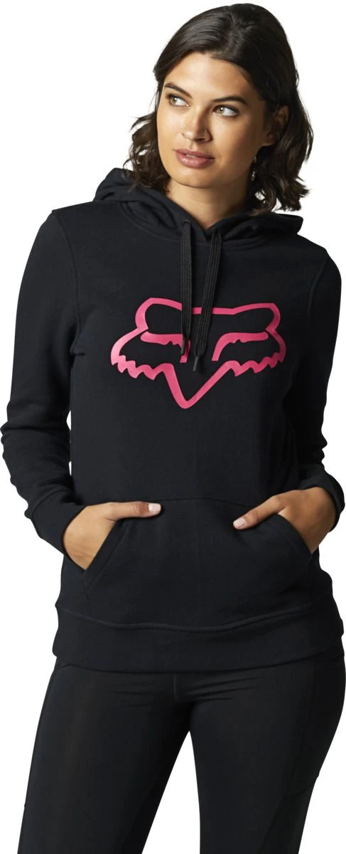 Fox Racing Boundary Womens Pullover Sweatshirt Black/Pink 1 Fox Racing Boundary Womens Pullover Sweatshirt Black/Pink