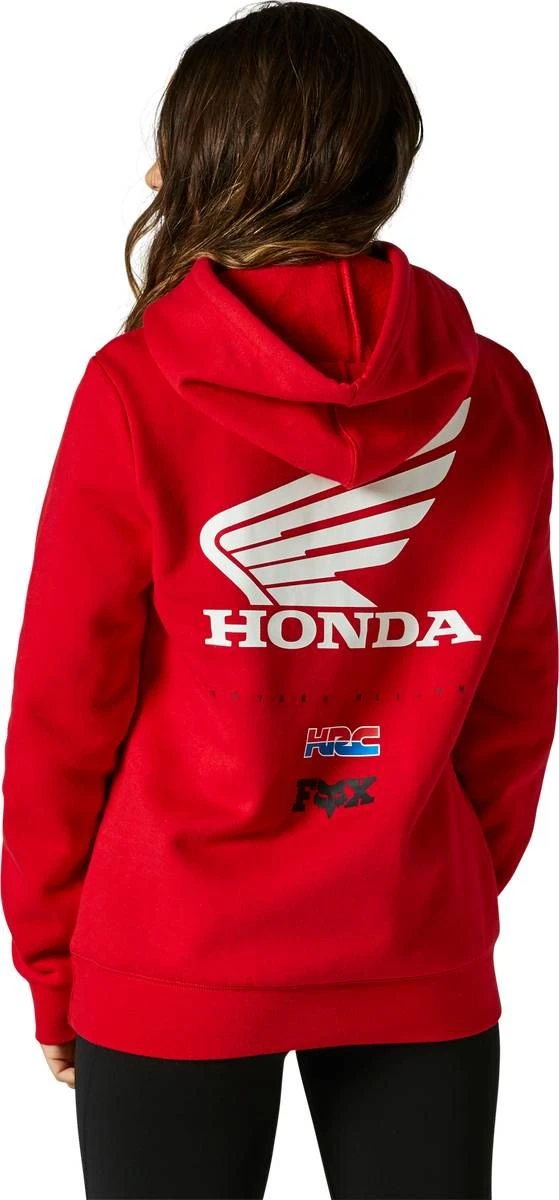 Fox Racing Honda Wing Womens Pullover Sweatshirt Flame Red 2 Fox Racing Honda Wing Womens Pullover Sweatshirt Flame Red - Image 2