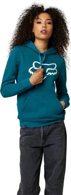 Fox Racing Boundary Womens Pullover Sweatshirt Heather Maui Blue