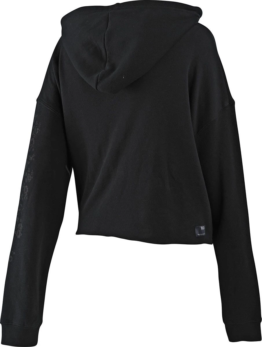Troy Lee Designs Signature Floral Crop Womens Pullover Sweatshirt Black 2 Troy Lee Designs Signature Floral Crop Womens Pullover Sweatshirt Black - Image 2