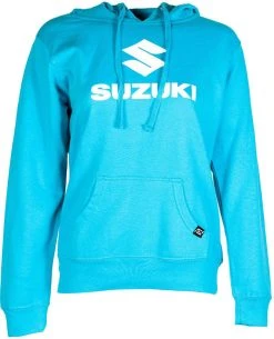 Factory Effex Suzuki Womens Pullover Sweatshirt Aquamarine